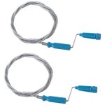 (2 pcs)furet deboucheur canalisation professionnel, 5 m�tres spirale deboucheur wc avec manivelle, sonde ...