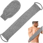 2 pcs gant exfoliant corps, brosse dos douche, sangle lave dos exfoliant en fibres de bambou naturelles ...