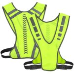 2 pcs gilet rflchissant pour vlo & moto adultes & enfants gilet de scurit rglable avec poche respirant ...