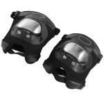 2 pcs en ier inoxydable moto motocross atv adultes genouillres protge - tibias armure de protection ...