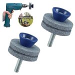 2 pcs de lame de tondeuse � gazon double couche, aff�teur de lame de tondeuse � gazon r�sistant � l'usure ...