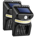 2 pcs lampe solaire jardin, applique solaire anti - moustique ext�rieure avec 3 modes d�tecteur de movement ...