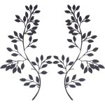 2 pcs m�tal arbre feuille d�coration murale vigne olivier feuille mur art tentures fer noir cadeau d�corations ...