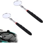 2 pcs miroir telescopique, miroirs d'inspection voiture avec poign�e t�lescopique, miroir mecanique auto ...