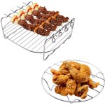 2 pcs moule air fryer, accessoires air fryer, accessoires pour friteuse en acier inoxydable antiadhsif, ...