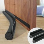 2 pcs, le noir anti froid bas de porte unilat�ral, 95cm bas de porte unilat�ral, weather stripping door ...