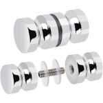 2 pcs poigne porte douche en acier inoxydable bouton porte de douche rond poigne de porte douche en ...