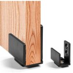 2 pcs rail de porte coulissante, quincaillerie en acier pour portes coulissantes intrieures, montage ...