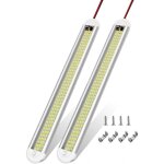 2 pcs reglette led 12v, 120 led barre de lumi�re int�rieure avec interrupteur, �clairage utilitaire pour ...