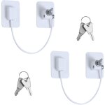 2 pcs securite fenetre enfant, serrures protection fenetre enfant avec 4 cl�s, forte adh�sif serrure ...