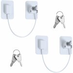 2 pcs securite fenetre enfant, serrures protection fenetre enfant avec 4 cl�s, forte adh�sif serrure ...