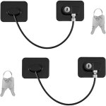 2 pcs securite fenetre enfant, serrures protection fenetre enfant avec 4 cls, forte adhsif serrure ...