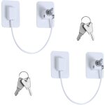 2 pcs securite fenetre enfant, serrures protection fenetre enfant avec 2 cl�s, forte adh�sif serrure ...