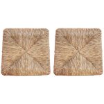 Mediawave store - 2 pcs si�ge chaise remplacement 427 silvana structure paille naturelle 35x39cm