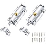 2 pcs verrou porte en acier inox loquets de porte, loquet de verrouillage automatique targette portail ...