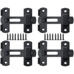 2 pcs verrou de porte coulissante serrure de porte loquet � bascule boulon de verrouillage de boucle ...