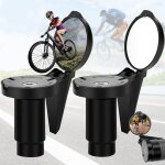 2 pices retroviseur velo, retroviseur trotinette electrique, rtroviseur de vlo miroir convexe 360 rglable, ...
