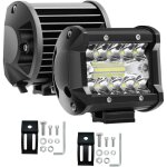 2 pi�ces 10. 8cm 60w triple rang�e barre led barre lumineuse rampe led de travail spot inondation combo ...