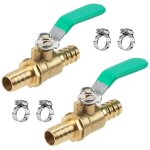 2 pi�ces 12mm vanne � bille en laiton, 2 voies robinet � tournant sph�rique avec 4 colliers de serrage, ...