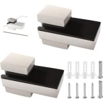 2 pi�ces 3 - 16 mm support d'�tag�re en verre r�glable, pince verre r�glables en alliage de zinc, mural ...