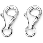 2 pi�ces 925 silver fermoir mousqueton, fermoir bracelet fermoir collier attache collier attaches et ...
