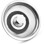 2 pi�ces acier inoxydable bouchon cr�pine d'�vier, filtre � �vier de cuisine, panier pour bonde d'�vier ...