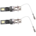2 pi�ces ampoule phare led h3 12v 24v blanc 6500k 7500k 12 led v�hicule voiture