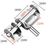(2 pi�ces, argent) serrures de porte en acier inoxydable avec vis, boulons coulissants pour salle de ...
