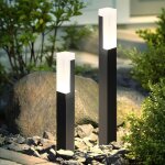 2 pi�ces borne exterieur jardin led, 5w �clairage pour chemins ip65 �tanche 6000k lumi�re blanche froide, ...