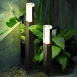 2 pices borne exterieur jardin led, 6w clairage pour chemins ip65 tanche 4000k lumire blanche naturelle, ...