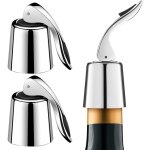 2 pi�ce bouchon bouteille vin acier inoxydable, garde bulles, accessoires d�coratifs pour le vin anti ...