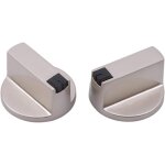 2 pi�ces boutons de cuisini�re � gaz universels argent�s interrupteur de commande de la plaque de cuisson ...