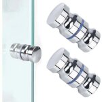 2 pi�ces bouton de porte de douche, porte de douche ronde bouton de porte inox boutons de douche bouton ...