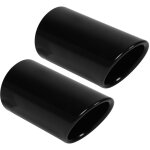2 pi�ces brillant noir �chappement tuyau d'�chappement pointe en acier inoxydable queue gorge voiture ...
