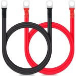 2 pi�ces c�bles de batterie 1m 3wag / 25mm� 12v c�ble de batterie pour voiture batterie de voiture c�ble ...