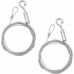 2 pi�ces c�bles � crochet en acier inoxydable cable pour rideaux r�glable corde de lustre pour encadrement ...