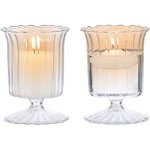 2 pi�ces chandelier en verre, bougeoir pour d�ner aux chandelles, bougeoir aromath�rapique de la table ...