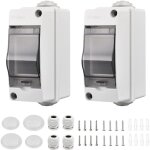 2 pices coffret electrique etanche petit, coffret electrique etanche exterieur ip65 2 modules, avec ...