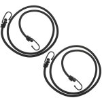 2 pi�ces corde de tente �lastique sangles de b�che attaches de goudron corde �lastique avec crochet black ...