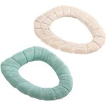 2 pi�ces couvre si�ge �pais r�chauffant lot de housse douce adapt�e plupart des cuvettes couleurs al�atoires ...