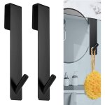 2 pi�ces crochets de porte de douche - crochets de suspension pour serviettes sans per�age - crochet ...