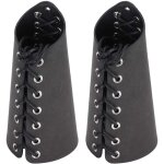 2 pi�ces en cuir prot�ge - bras en cuir pu bras r�glable bracelet brassards m�di�vaux brassards punk ...