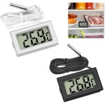 2 pices digital lcd thermomtre, temperature numrique avec cran lcd, thermometre frigo, sonde temperature ...