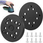 2 pi�ces disque poncage 125mm avec crochet et boucle, 8 trous plateau de pon�age, compatible avec bosch ...