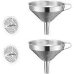 2 pi�ces entonnoir inox, entonnoir alimentaire, entonnoir cuisine inox 11cm entonnoir avec filtre entonnoir ...