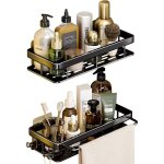 Anmi 2 pi�ces etagere salle de bain avec 1 porte serviettes et 2 crochets, etagere douche, etagere douche ...