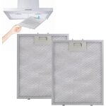 2 pi�ces filtre � graisse m�tallique pour hotte aspirante, 320x260mm filtre en aluminium filtre anti ...