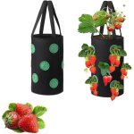 2 pi�ces fraises sac culture respirant, sac plantation jardin, conteneurs culture de l�gumes, 12 trous ...