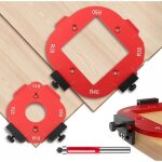 2 pi�ces gabarit defonceuse a bois, r10 r15 r20 r25 r30 r35 r40 r50 gabarit de toupie avec fraise � ras, ...