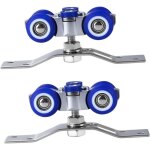 2 pi�ces galets pour rail porte coulissante en acier inoxydable, roulette porte coulissante douche placard, ...